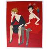 Image 1 : Philippe Noyer LADIES IN RED Hand Signed Limited Ed. Lithograph
