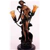 Image 1 : "NOVA LADY WITH SCARF" BRONZE SCULPTURE LAMP - A. MOREAU