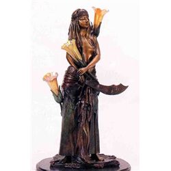 "JUDITH" BRONZE SCULPTURE LAMP - VILLANIS