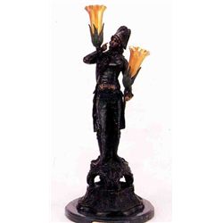 "NAPOLEON" BRONZE SCULPTURE LAMP - MORISE