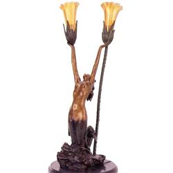 "MERMAID" BRONZE SCULPTURE LAMP -  MARINA