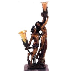 "LOVERS" BRONZE SCULPTURE LAMP - RUGERRI