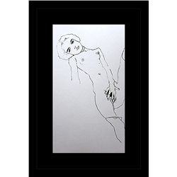 Egon Schiele Erotic Sketch Lithograph