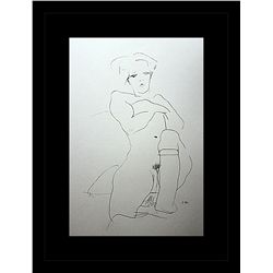 Egon Schiele Erotic Sketch Lithograph