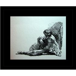 Rembrandt Erotic Sketch Lithograph