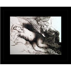 Rembrandt Erotic Sketch Lithograph