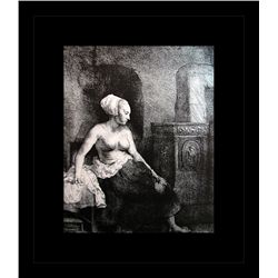 Rembrandt Erotic Sketch Lithograph