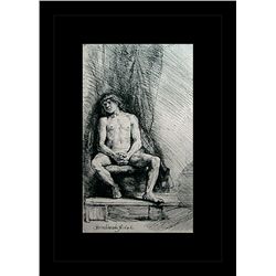 Rembrandt Erotic Sketch Lithograph