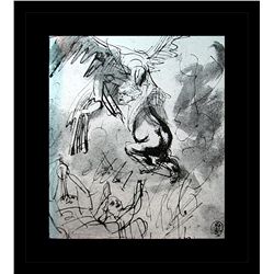 Rembrandt Erotic Sketch Lithograph