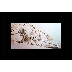 Rembrandt Erotic Sketch Lithograph