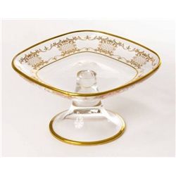 ITALIAN CRYSTAL 7" SQUARE CAKE PLATE