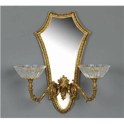 LEAD CRYSTAL MIRROR CANDLEHOLDER