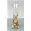 Image 1 : CRYSTAL VASE W/ BRASS BASE