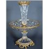 Image 1 : CRYSTAL VASE AND BOWL W/ BRASS TRIM