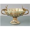 Image 1 : HAND PAINTED PORCELAIN FOOTED BOWL