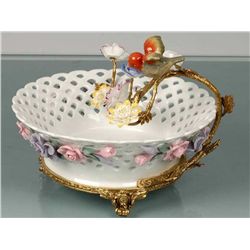 PORCELAIN FRUIT BOWL / CANDY DISH