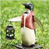 Image 1 : PENGUINE WAITER LANTERN CANDLE HOLDER