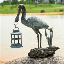 SPOONBILL LANTERN CANDLE HOLDER