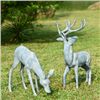 Image 1 : DEER GARDEN SCULPTURES - SET OF 2