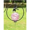 Image 1 : PINK GLASS HUMMINGBIRD FEEDER