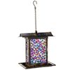 Image 1 : PINK MOSAIC GLASS BIRDFEEDER