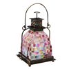 Image 1 : PINK MOSAIC GLASS LANTERN / CANDLE HOLDER