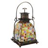 Image 1 : AMBER MOSAIC GLASS LANTERN / CANDLE HOLDER