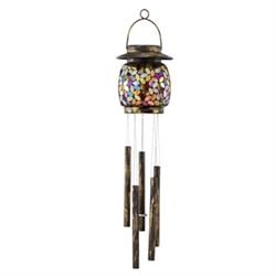 AMBER MOSAIC GLASS WINDCHIME