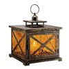 Image 1 : AMBER MOSAIC GLASS LANTERN / CANDLE HOLDER