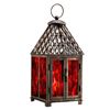 Image 1 : RED MOSAIC GLASS LANTERN / CANDLE HOLDER