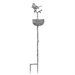 SPARROW ON BRANCH GARDEN STAKE BIRD FEEDER