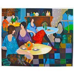 Itzchak Tarkay AFTERNOON TEA Hand Signed Limited Ed. Serigraph