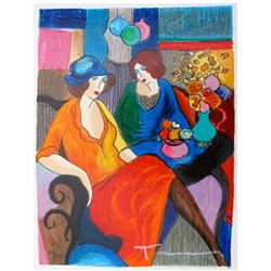 Itzchak Tarkay CHIT CHAT Hand Signed Limited Ed. Serigraph