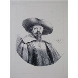 Rembrandt SAMUEL MENASSEH BEN ISRAEL Etching