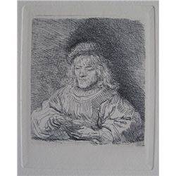 Rembrandt THE CARD PLAYER Etching