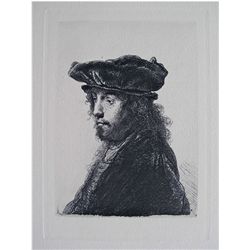 Rembrandt THE FOURTH ORIENTAL HEAD Etching