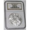 Image 1 : 2002 CERTIFIED 1oz SILVER EAGLE *CERTIFIED BY NGC MS-69*!! SILVER EAGLE CAME OUT OF SAFE!!