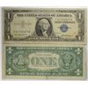 Image 3 : 1957 $1.00 SILVER CERTIFICATE "SPLIT DOWN CENTER" & 1957 B $1.00 SILVER
