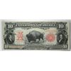 Image 1 : 1901 $10 US NOTE "BISON" XF+