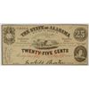 1863 TWENTY-FIVE CENT STATE OF ALABAMA NOTE