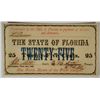 1863 TWENTY-FIVE CENT STATE OF FLORIDA NOTE