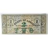 Image 1 : 1862 $2 STATE OF LOUISIANA NOTE