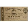 Image 1 : 1863 TEN CENT STATE OF ALABAMA NOTE