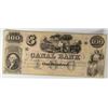 Image 1 : 18-- $100 CANAL BANK NOTE