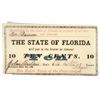 Image 1 : 1863 TEN CENT STATE OF FLORIDA NOTE
