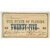 Image 1 : 1863 TWENTY-FIVE CENT STATE OF FLORIDA NOTE
