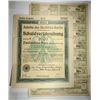 Image 1 : 1922 2000 mark germany certificate and 1922 germany 40 marks sheet