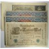 2-1000 KRONEN AUSTRIA 1902, 1000 MARKS GERMANY 1910, 10,000 MARKS GERMANY 1922