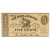 Image 1 : 1863 FIVE CENT STATE OF ALABAMA NOTE