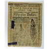 Image 2 : 1779 COLONIAL BEARER $55 REDEEM NOTE VG RARE